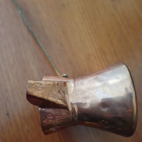Traditional copper briki new for Greek or Turkish coffee