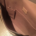 Louis Vuitton crossbody bag used, brown with multiple pockets