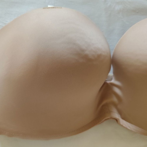 Wonderbra Ultimate W032D Skin Strapless Bra 75E used, push-up