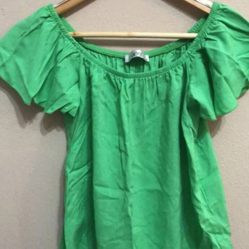 Off-shoulder green blouse Anel used, size Small