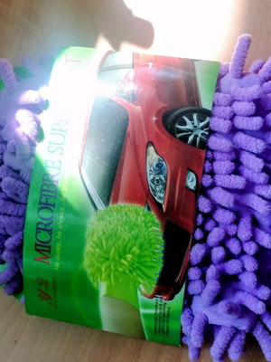 Microfibre Super Mitt γάντι για το πλύσιμο του αυτοκινήτου καινούργιο, μωβ