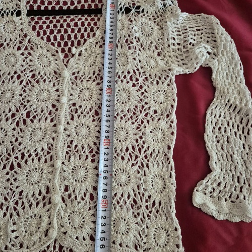 Handmade cardigan like new, white, one size