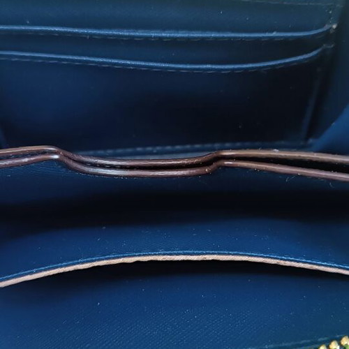Michael Kors small wallet used, blue and gold