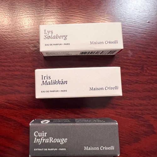 Maison Crivelli 3 official samples 1.5 ml new