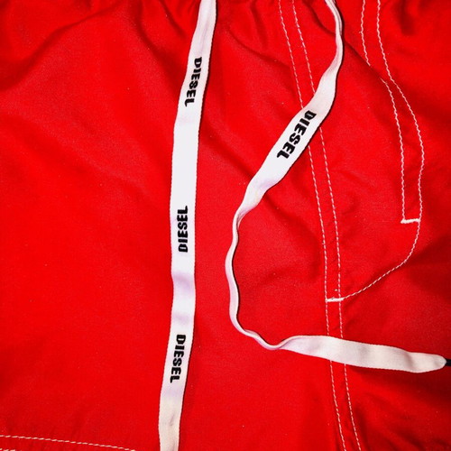 Diesel swim shorts like new, red, quick-dry fabric with bandage