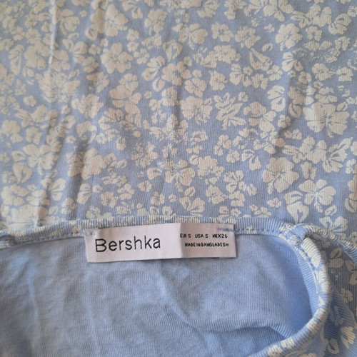Bershka mini dress turquoise size S like new summer floral