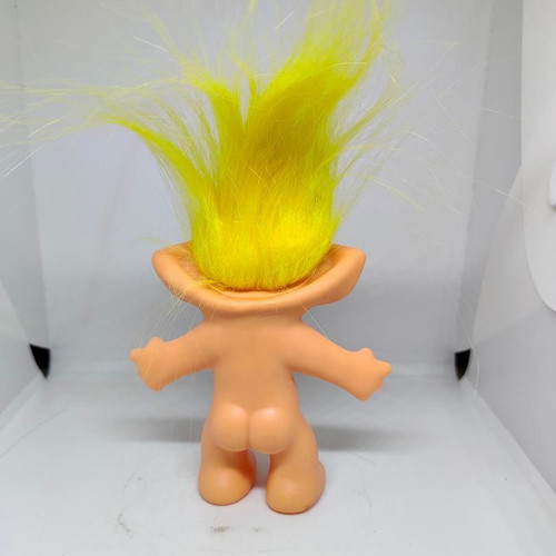 Efxoulis Troll doll with yellow hair collectible, like new