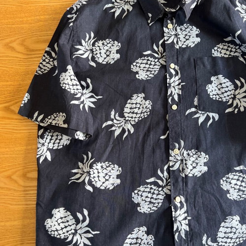 H&M men's linen shirt with pineapple print XXL