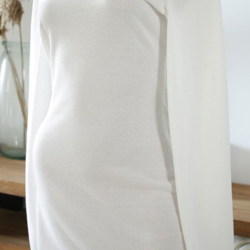 Beachwear dress white new with top, elegant