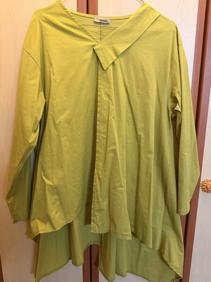 Urban asymmetrical lime green blouse one size like new