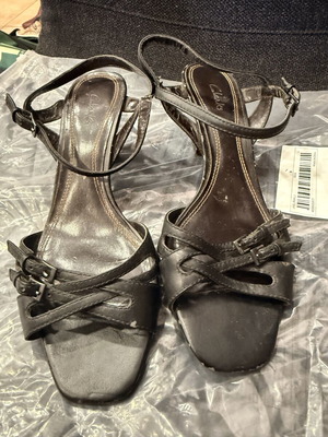 Clarks sandals used, size 38-38.5, black