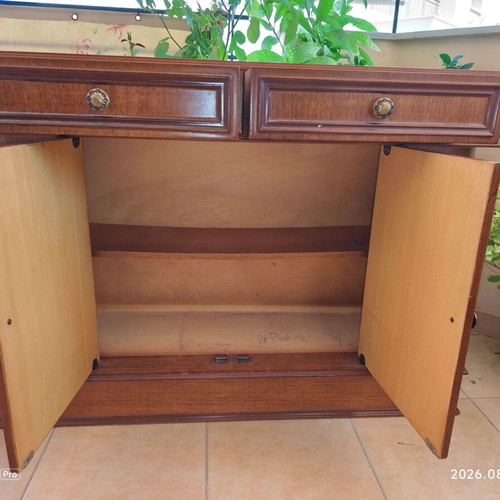 Classic wooden buffet with 2 drawers, 110x31x77 cm