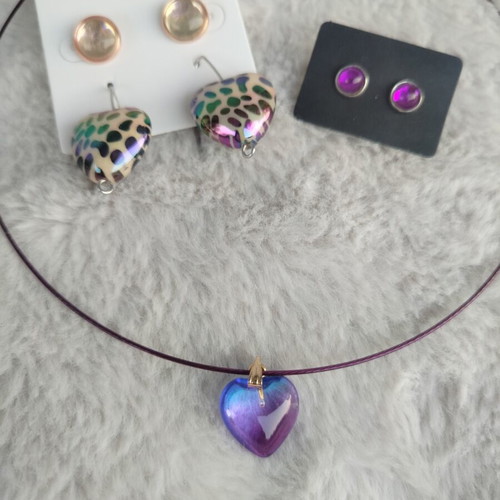 No Mystery Summer Box 3 Jewelry Set with Purple Earrings