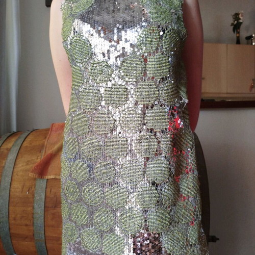 Zara mini dress with sequins and knit, like new, size S