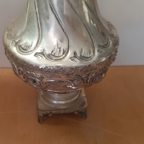 Silver-plated amphora with Greek motif 32cm used