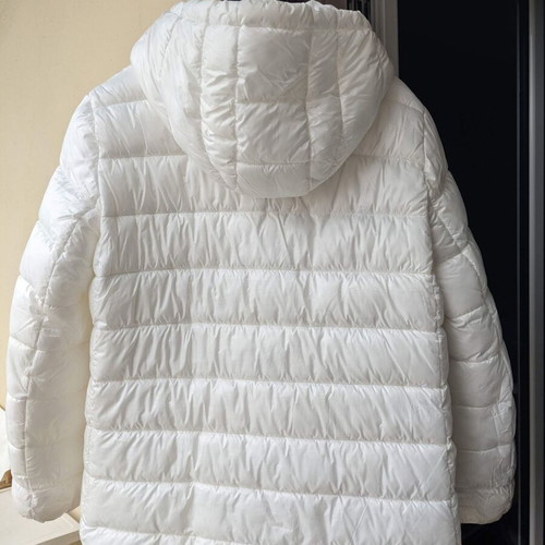 Benetton women's puffer jacket used, white, size IT 50