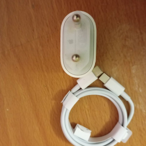 Apple charger with USB-C adapter and original cable