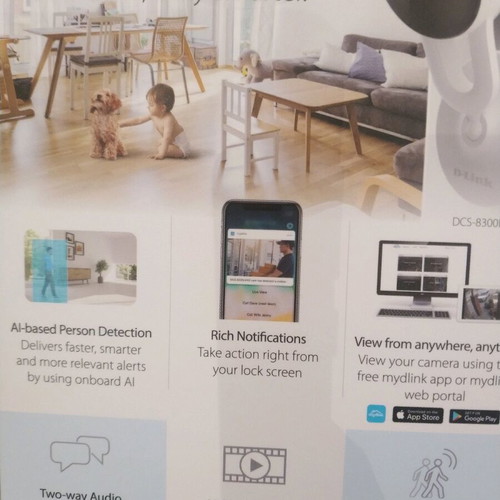 D-Link Wi-Fi Full HD 1080p Surveillance Camera New with Two-Way Audio