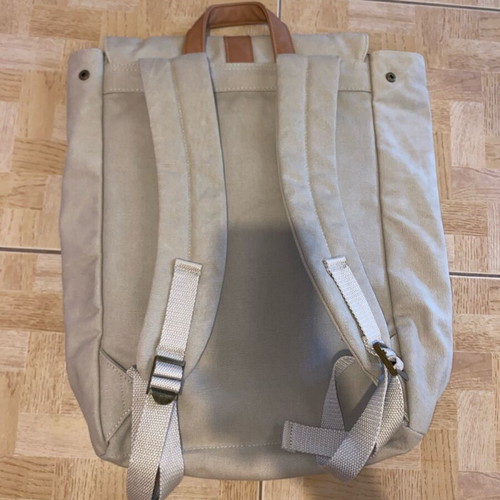Backpack new, beige, large storage space, suitable for travel