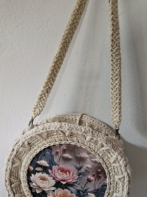 Handmade bag custom design beige