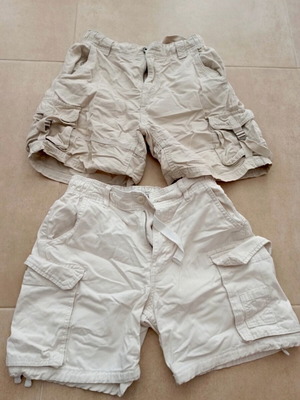Bershka cargo shorts set of two, size S, used, beige
