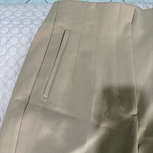 Beige Zara fabric pants office style, straight cut, like new, size M
