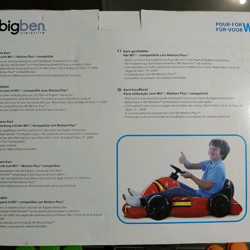 Wii U Kart inflatable with steering wheel new, sealed with Mario Kart 8 game
