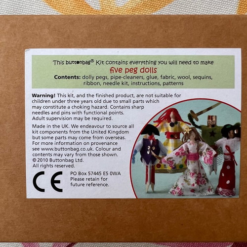Imaginarium Couture Design Sewing Kit and Peg Doll Craft Kit used