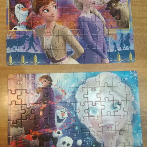 Frozen puzzle 2x60 pieces used