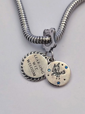 Harry Potter Ravenclaw Charm silver with blue crystals new