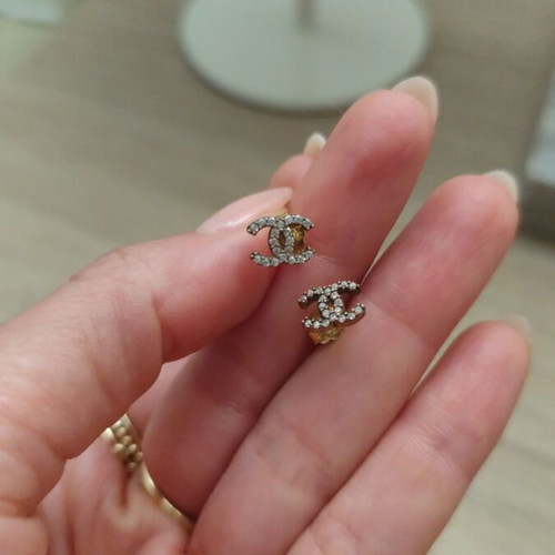 Silver stud earrings