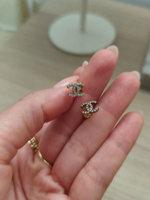 Silver stud earrings