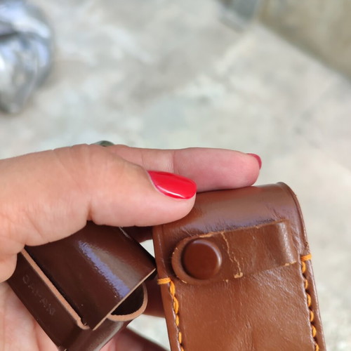 Vintage leather cases pack of two, one marked Japan, new
