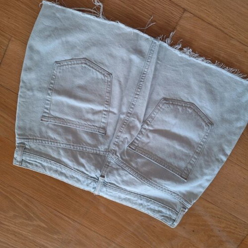 H&M denim skirt like new with small rips, blue, size M