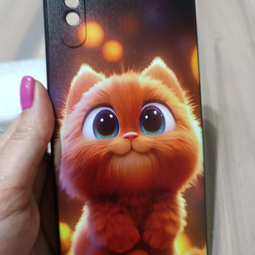 Xiaomi Redmi 9A case new with 3D orange cat design