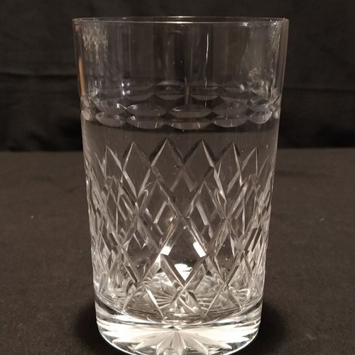 Crystal water glasses used, set of 6