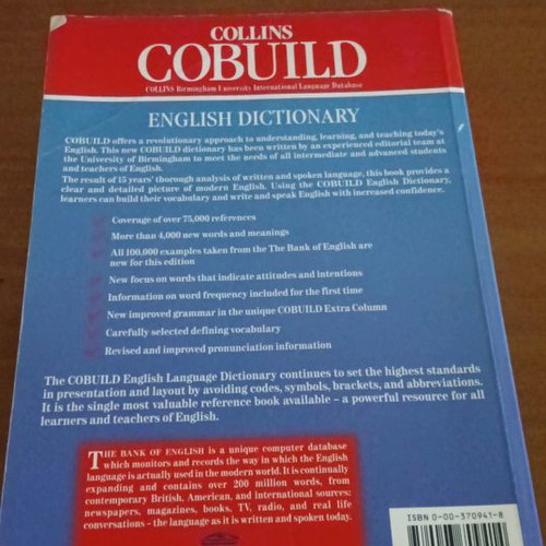 English Dictionary Collins Cobuild used, 1950 pages