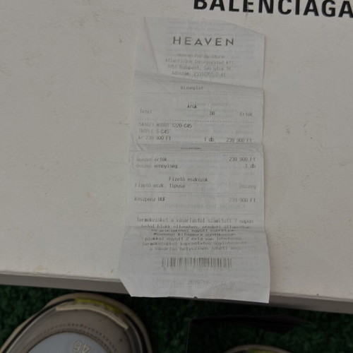 Balenciaga Triple S sneakers used, size 45, grey