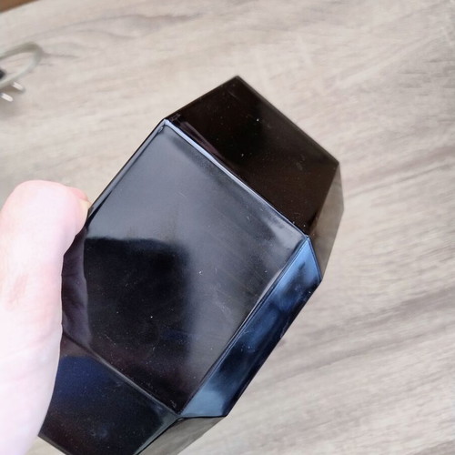 Arcoroc France black glass bowl for salad or fruit used