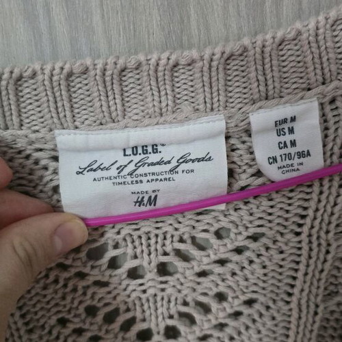 Seasonal knitted cardigan H&M like new, beige, size M