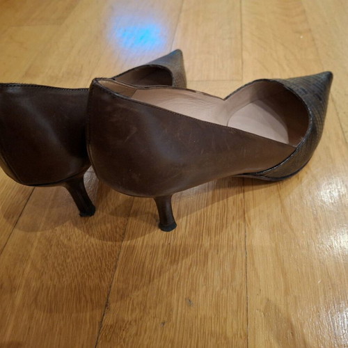 Kalogirou leather pointed brown pumps size 40 like new
