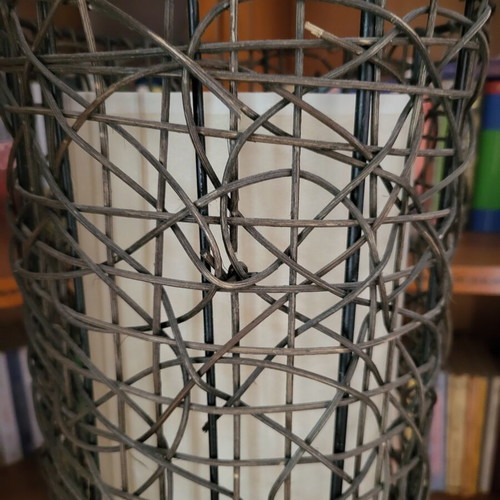 Φωτιστικό δαπέδου 110 cm με ξύλινο πλέγμα