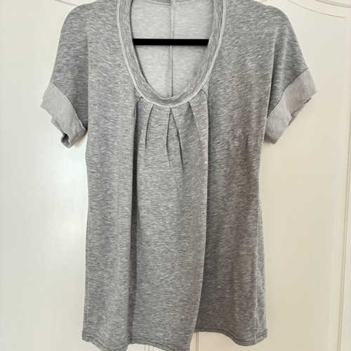 BSB Vintage Y2K Heather Gray Pleated Top Small, like new