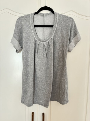 BSB Vintage Y2K Heather Gray Pleated Top Small, like new
