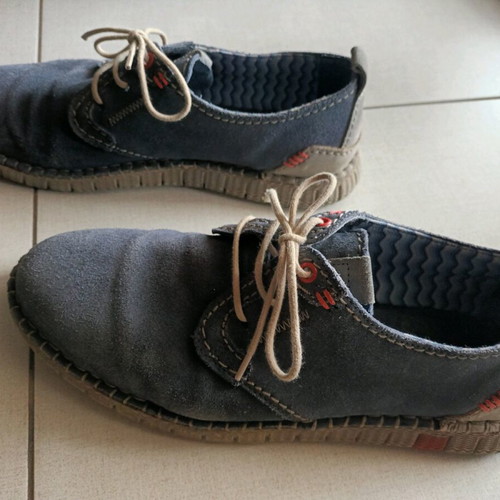 Zen men's casual suede shoes size 43 like new, blue and gray