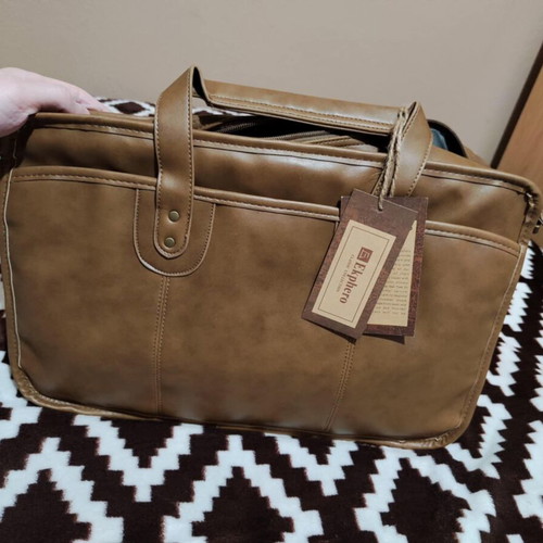 Ekphero shoulder bag new, beige and brown
