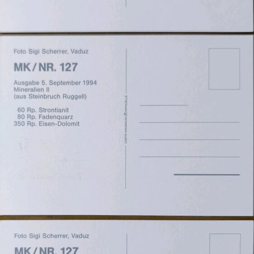 Maximum Cards full set Liechtenstein 1994 Minerals II new