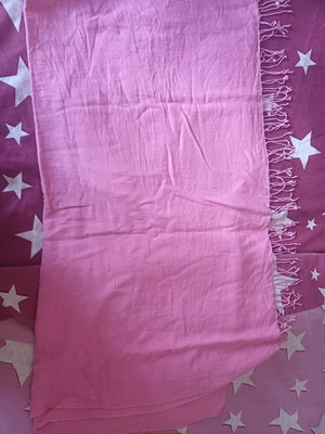 Pink scarf like new, thin large shawl