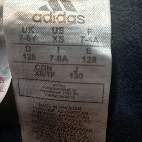 Adidas kids tracksuit used, 7–8 years old, blue