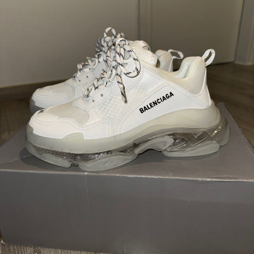 Balenciaga Triple S sneakers new with clear sole, white